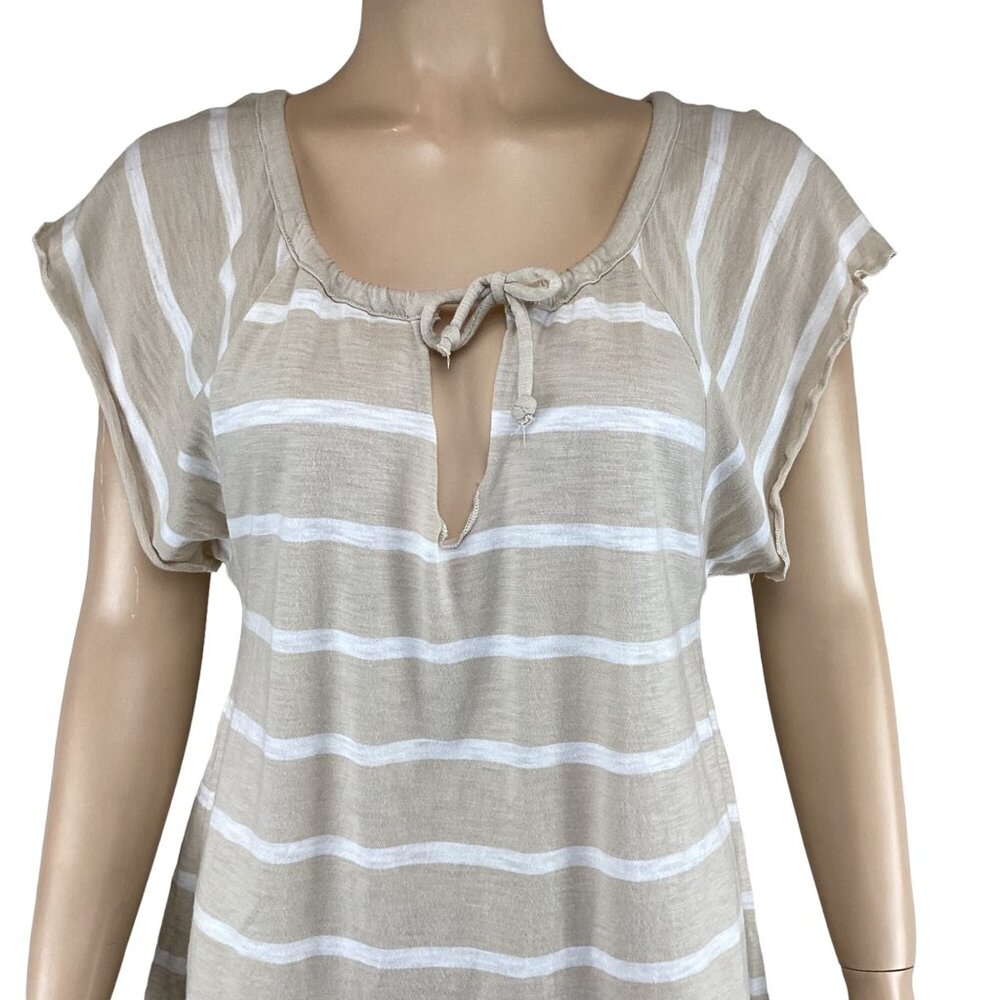 Chaser Womens Striped Scoop Neck Short Sleeve Top Small Modal Blend - Picture 6 of 7